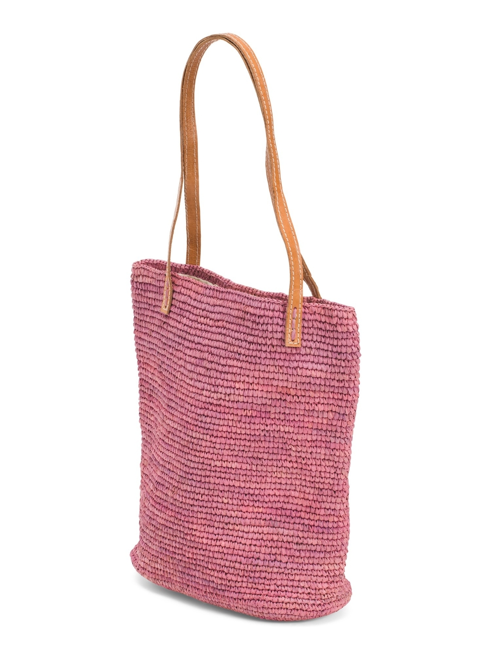 Mar Y Sol Pink Heart Woven Tote Handbag - Picture 2 of 3